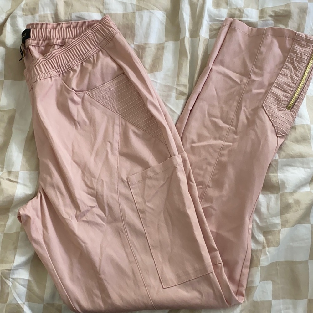Jaanuu Women’s Moto Pant in Blushing Pink